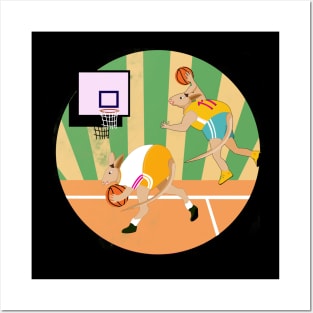 Basketball Kangaroos Posters and Art